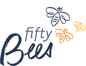 logo fifty bees rvb